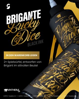 ✔️ Limitierte Edition von Panthera Ink & Brigante 🎯 Tiefes Schwarz, Präzision, Persönlichkeit 🎲 + 2× Spielwürfel,...